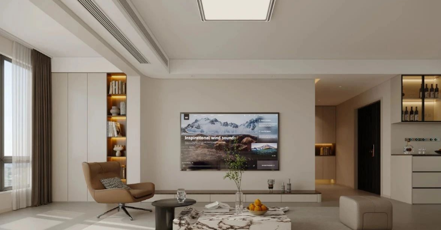 現代簡約三居室客廳裝修效果圖