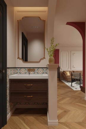 法式中古風三居室衛(wèi)生間裝修效果圖