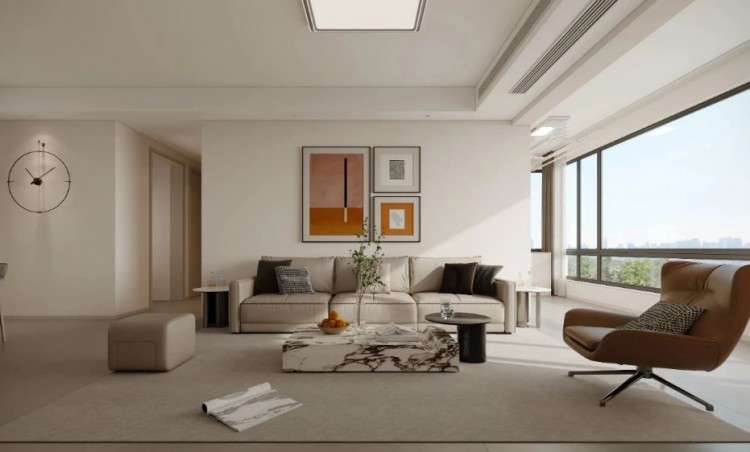 現(xiàn)代簡(jiǎn)約三居室客廳裝修效果圖