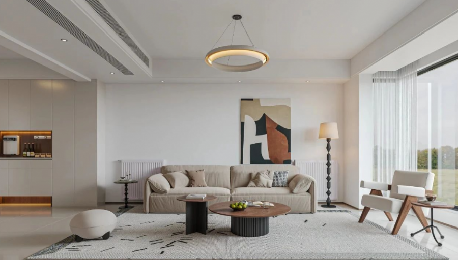 現(xiàn)代簡(jiǎn)約三居室裝修效果圖