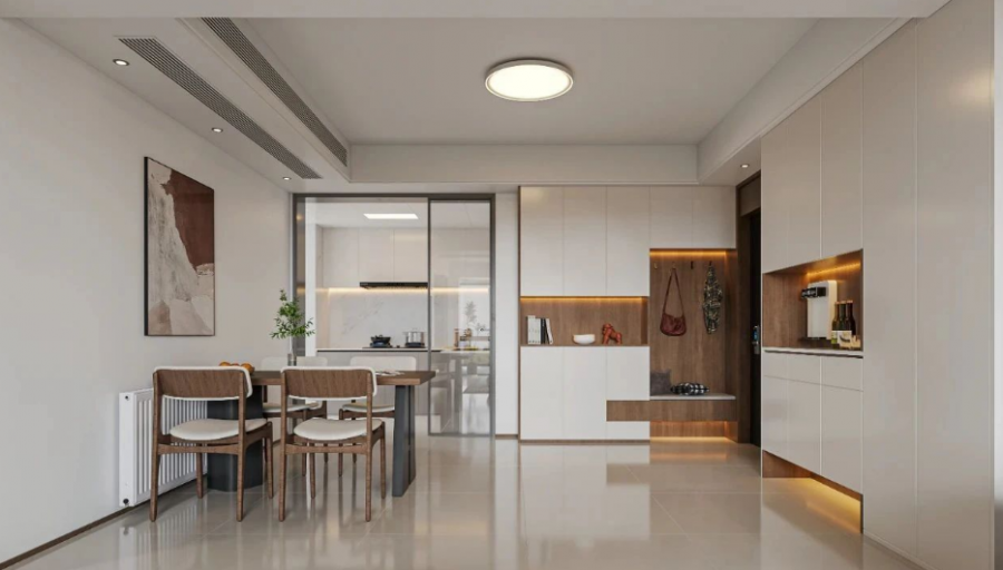 現代簡約三居室餐廳裝修效果圖