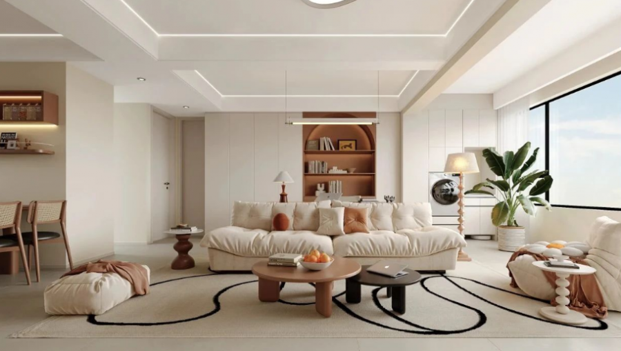 現(xiàn)代簡約三居室客廳裝修效果圖