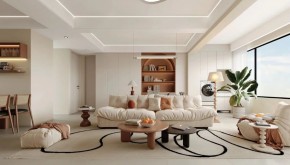 現(xiàn)代簡約三居室客廳裝修效果圖