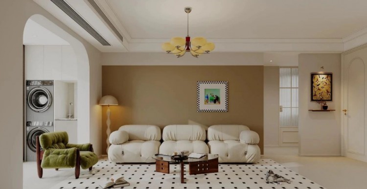 法式中古風(fēng)三居室裝修效果圖