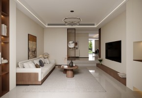 石湖之韻宋氏美學復式客廳裝修效果圖