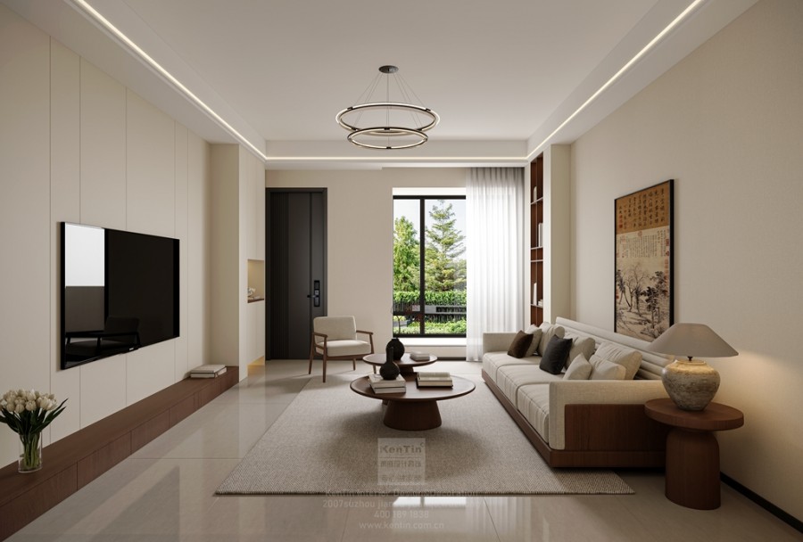 石湖之韻宋氏美學復式客廳裝修效果圖