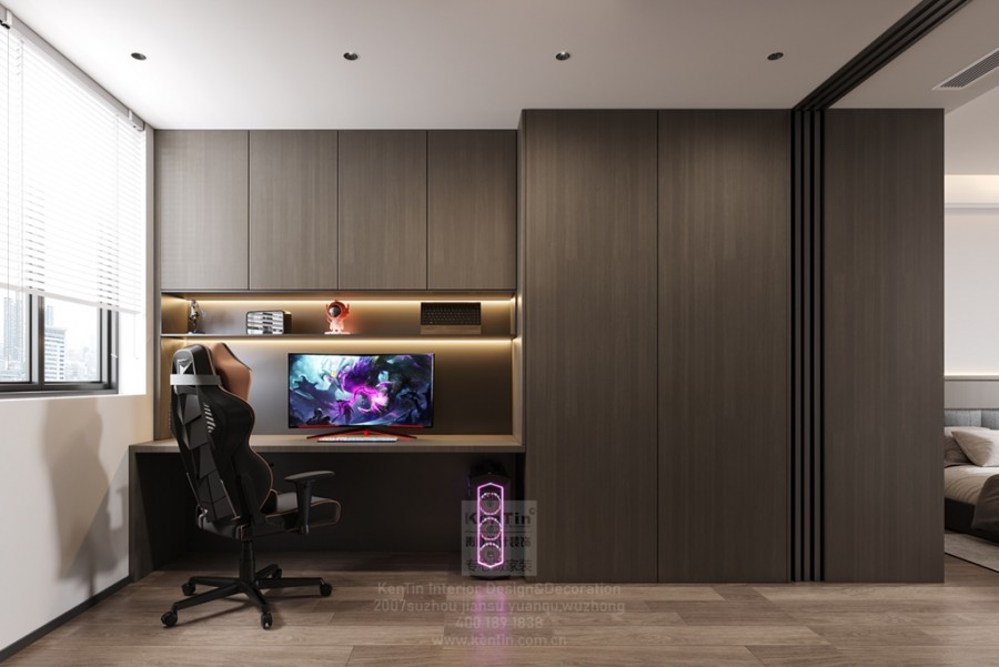 金秋花園意式三居室影音室裝修效果圖