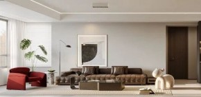 現代簡約三居室裝客廳修效果圖