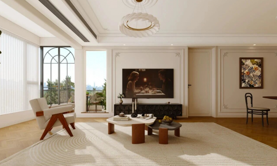 法式三居室客廳裝修效果圖