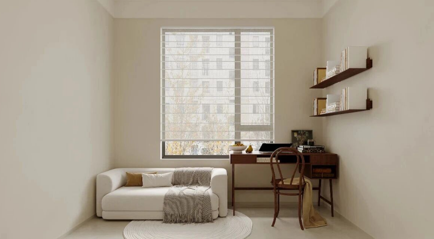 現代簡約三居室書房裝修效果圖