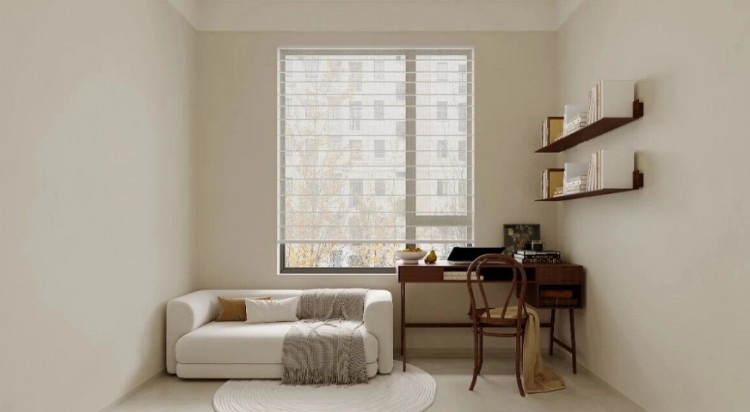 現代簡約三居室書房裝修效果圖