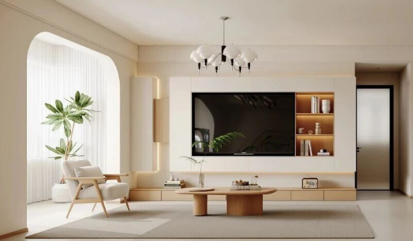 原木風兩居室客廳裝修效果圖