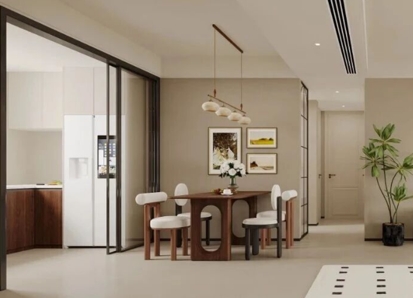 中古風(fēng)三居室餐廳裝修效果圖