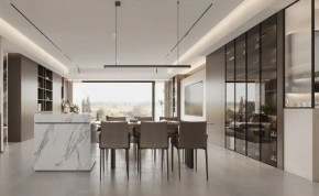 意式極簡三居室餐廳裝修效果圖