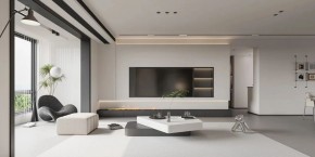 現代簡約三居室客廳裝修效果圖