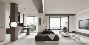 現代簡約三居室客廳裝修效果圖