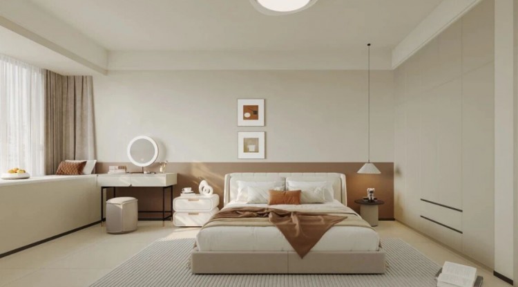 現代簡約三居室臥室裝修效果圖