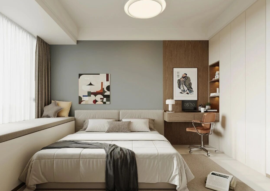 現代簡約三居室臥室裝修效果圖