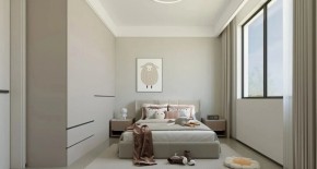 現代簡約三居室臥室裝修效果圖