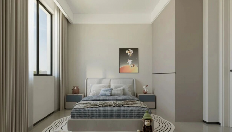 現代簡約三居室兒童房裝修效果圖