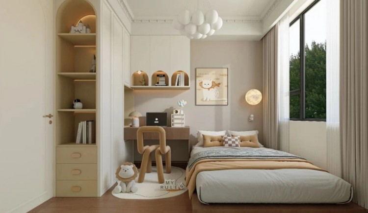 法式復古三居室兒童房裝修效果圖