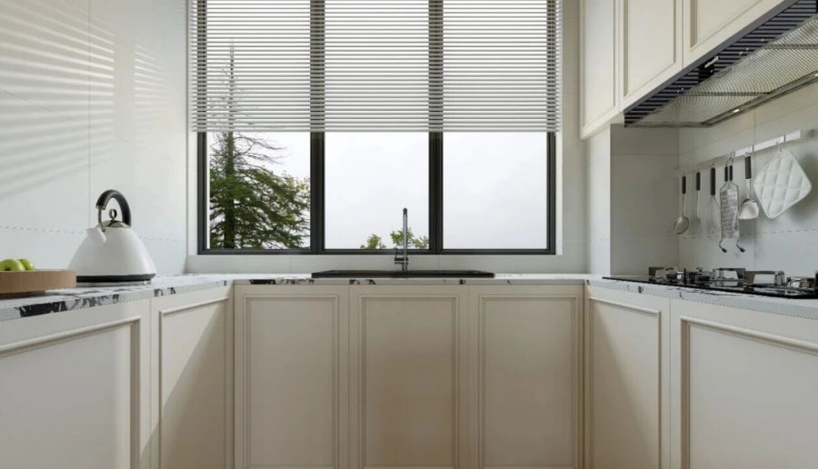 法式復古三居室廚房裝修效果圖