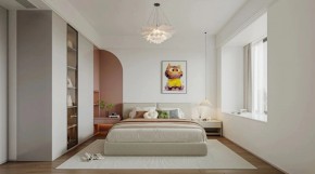 現代簡約三居室臥室裝修效果圖