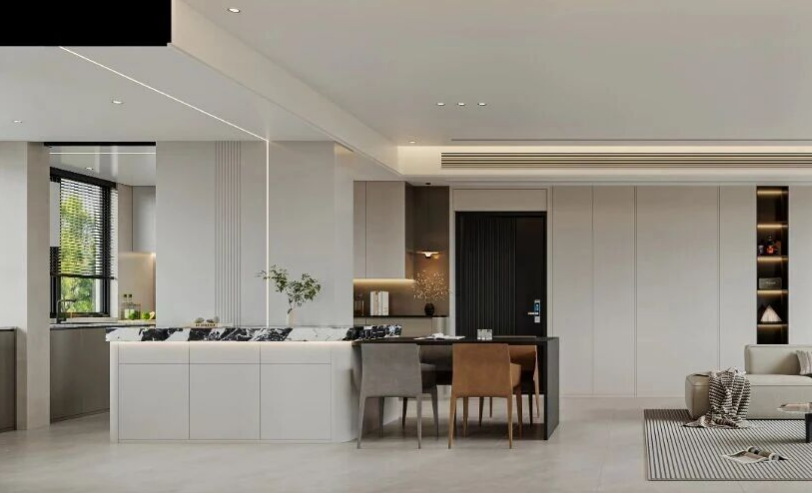 現代簡約三居室餐廳裝修效果圖