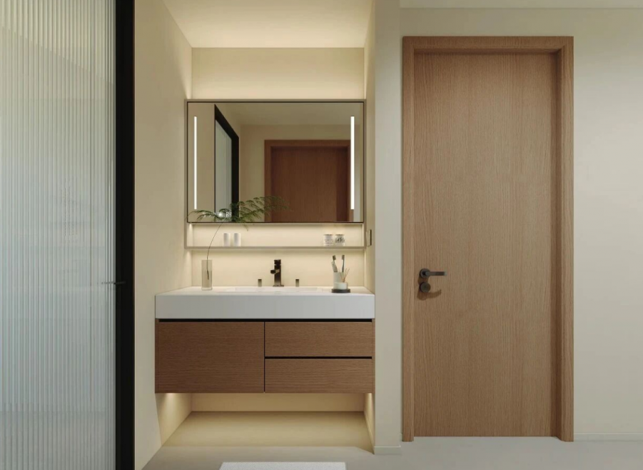 原木風三居室衛生間裝修效果圖