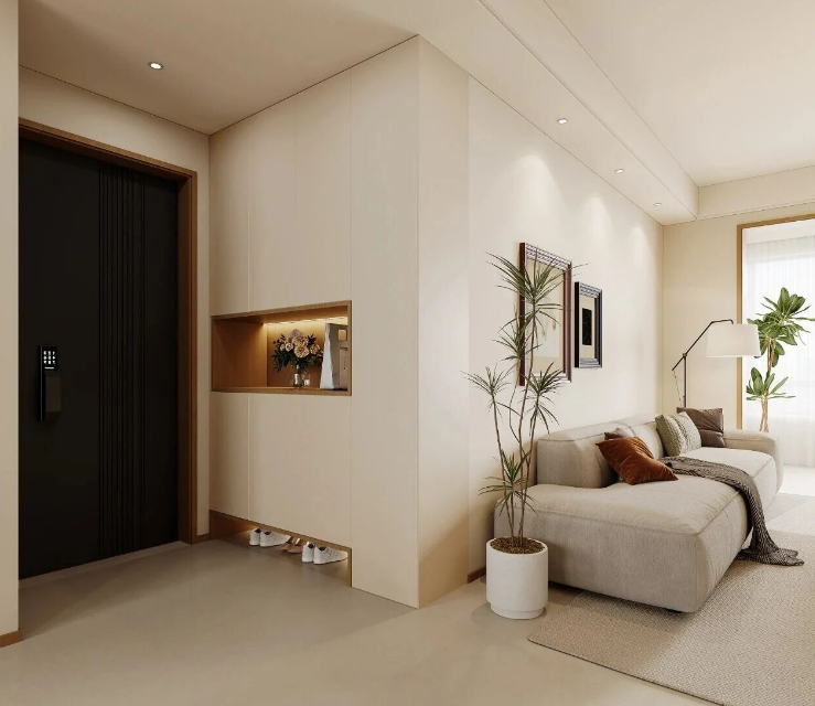 現代簡約三居室玄關裝修效果圖