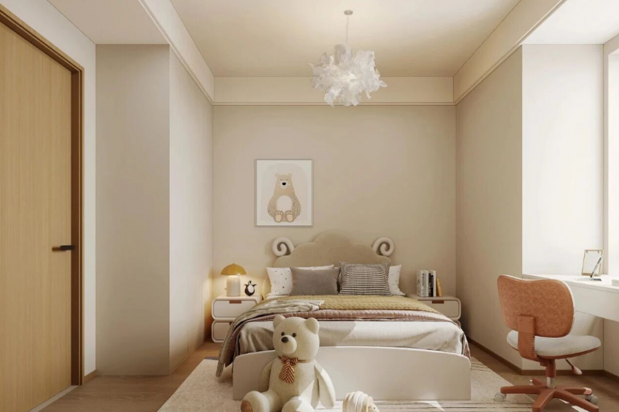 現代簡約三居室臥室裝修效果圖