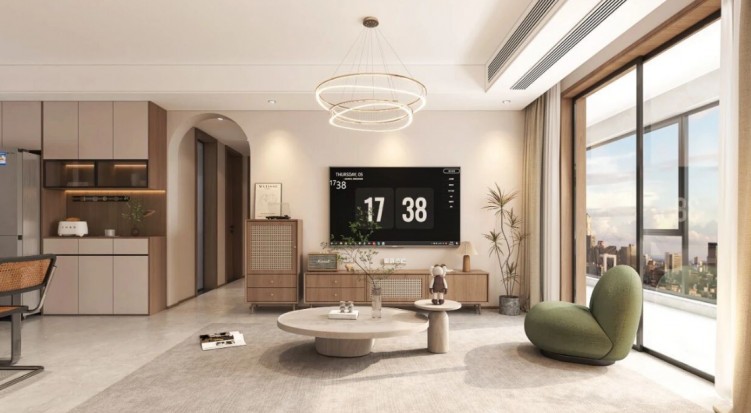 簡約田園風三居室裝修效果圖