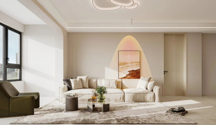 現代簡約三居室客廳裝修效果圖