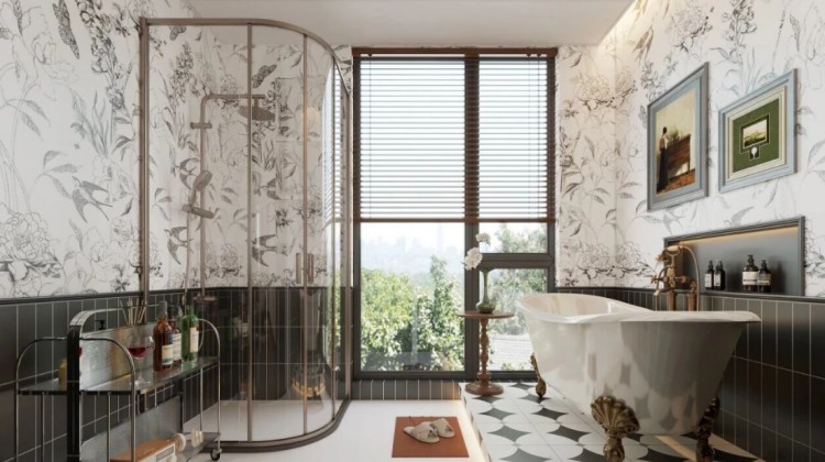 法式復古三居室衛生間裝修效果圖