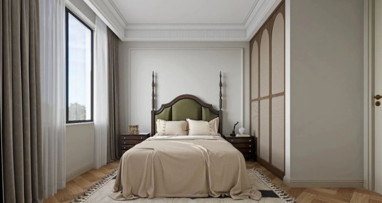 法式奶油三居室臥室裝修效果圖