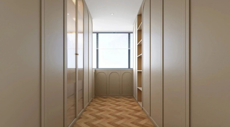 法式奶油三居室衣帽間裝修效果圖