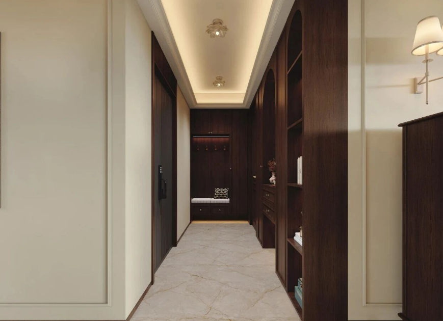 美式復(fù)古三居室衣帽間裝修效果圖