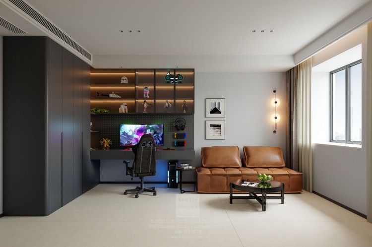 湖畔花園意式輕奢大平層電競(jìng)房裝修效果圖