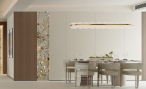 湖畔花園意式輕奢大平層餐廳裝修效果圖