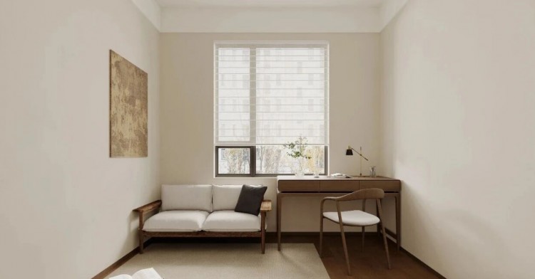 現代簡約三居室書房裝修效果圖