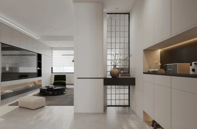 現(xiàn)代簡(jiǎn)約三居室玄關(guān)裝修效果圖