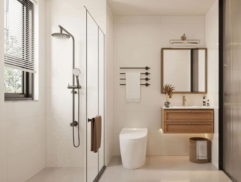 現(xiàn)代法式三居室衛(wèi)生間裝修效果圖