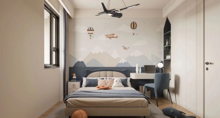 現代法式三居室兒童房裝修效果圖