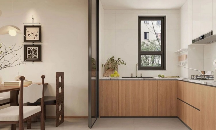 現代法式三居室廚房裝修效果圖