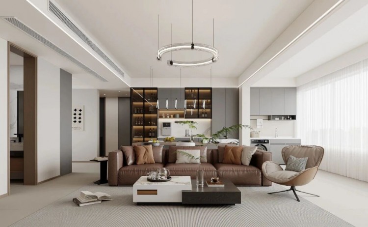 現代簡約兩居室裝修效果圖