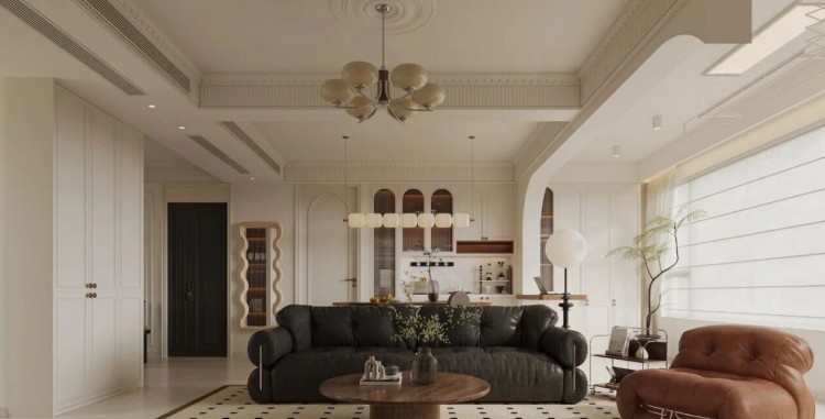 法式三居室客廳裝修效果圖