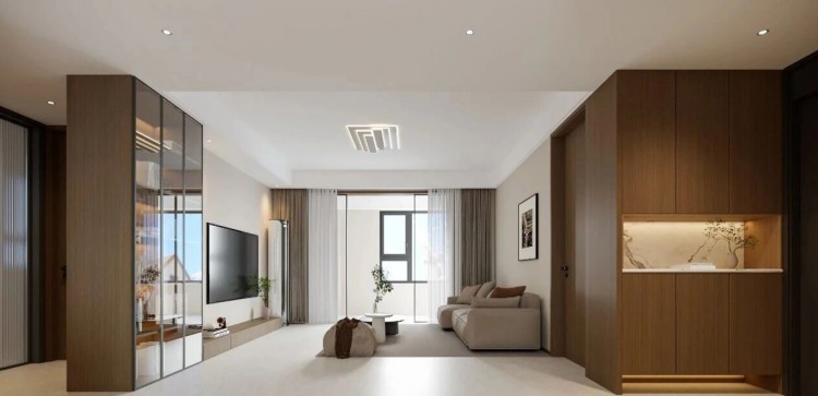 現代簡約兩居室客廳裝修效果圖