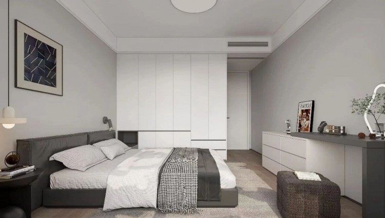 現(xiàn)代簡約三居室臥室裝修效果圖