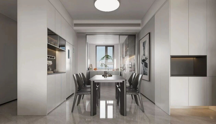 現代簡約三居室餐廳裝修效果圖
