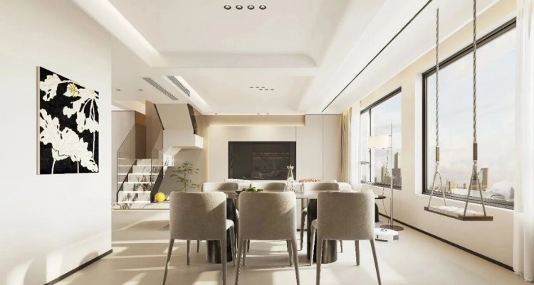 現代簡約復試餐廳裝修效果圖